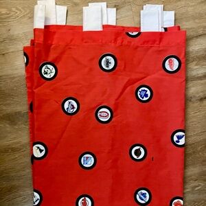 Handmade NHL Team Logo Curtains – Red – Lined – Great Condition